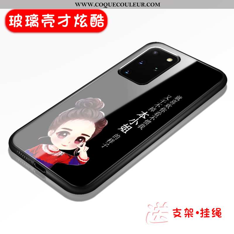 Coque Samsung Galaxy S20+ Dessin Animé Fluide Doux, Housse Samsung Galaxy S20+ Tendance Silicone Noi