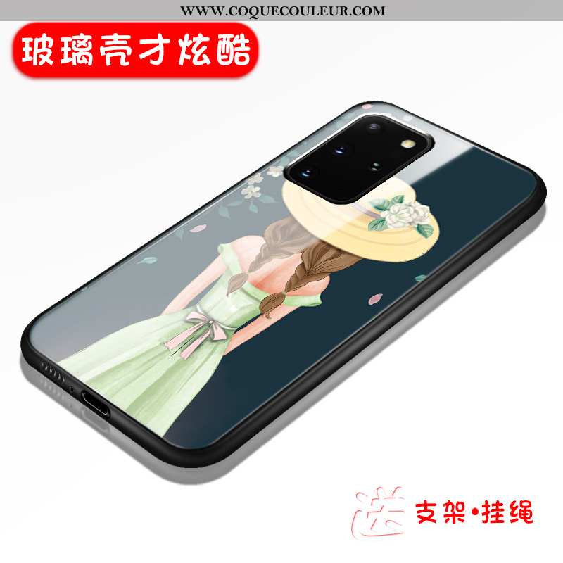 Coque Samsung Galaxy S20+ Dessin Animé Fluide Doux, Housse Samsung Galaxy S20+ Tendance Silicone Noi