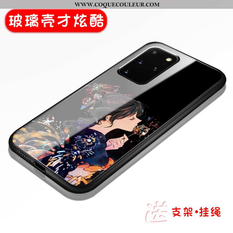 Coque Samsung Galaxy S20+ Dessin Animé Fluide Doux, Housse Samsung Galaxy S20+ Tendance Silicone Noi