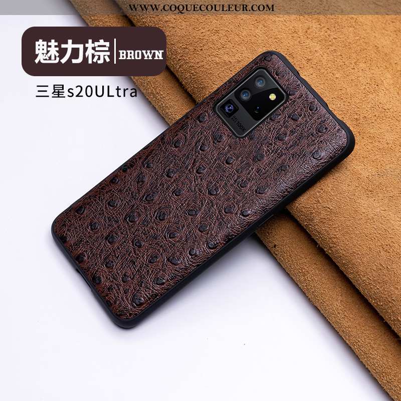 Coque Samsung Galaxy S20 Ultra Personnalité Bovins Cuir Haut, Housse Samsung Galaxy S20 Ultra Créati