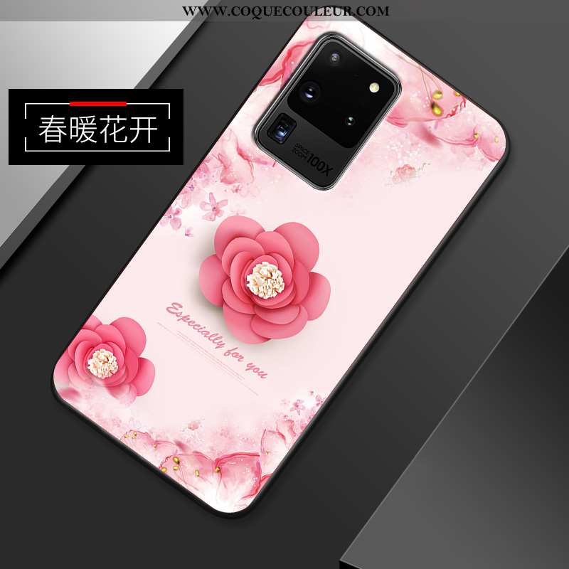 Étui Samsung Galaxy S20 Ultra Protection Fleur Téléphone Portable, Coque Samsung Galaxy S20 Ultra Dé