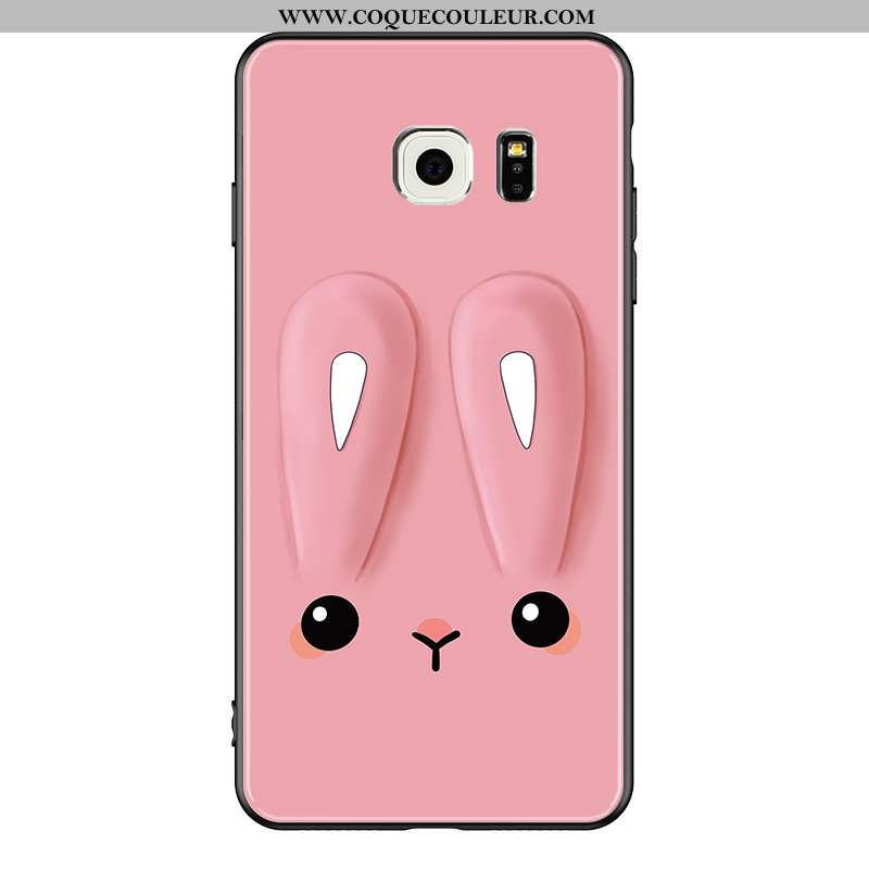 Coque Samsung Galaxy S6 Edge Mode Rose Verre, Housse Samsung Galaxy S6 Edge Protection Fluide Doux