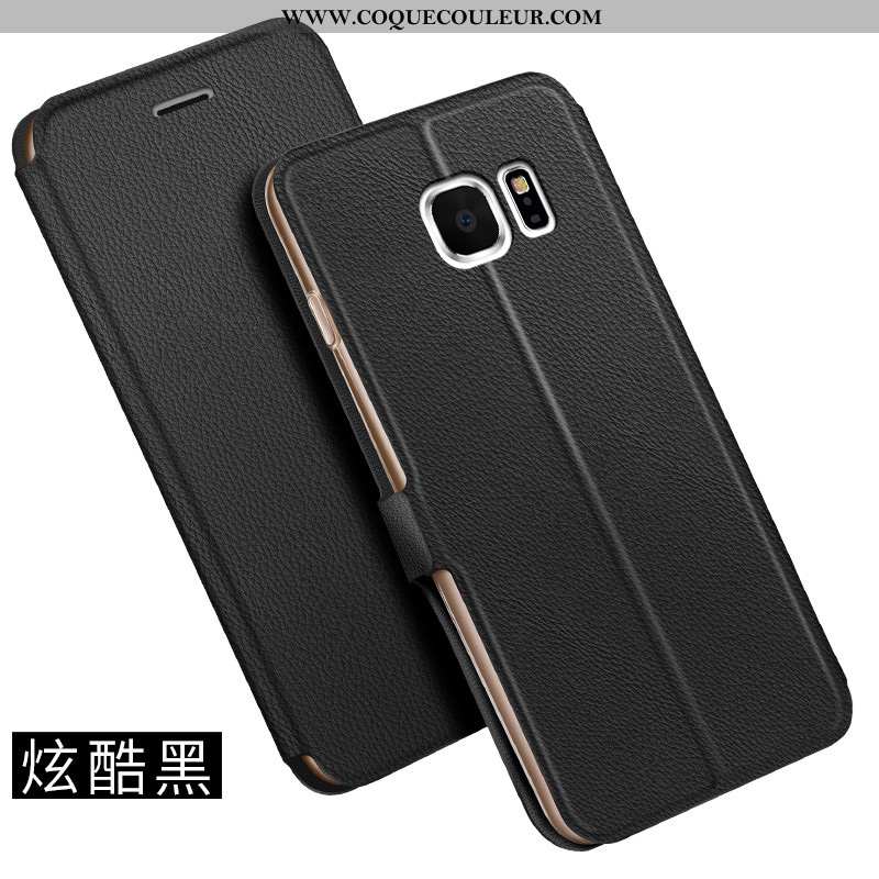 Étui Samsung Galaxy S6 Cuir Business Housse, Coque Samsung Galaxy S6 Bleu