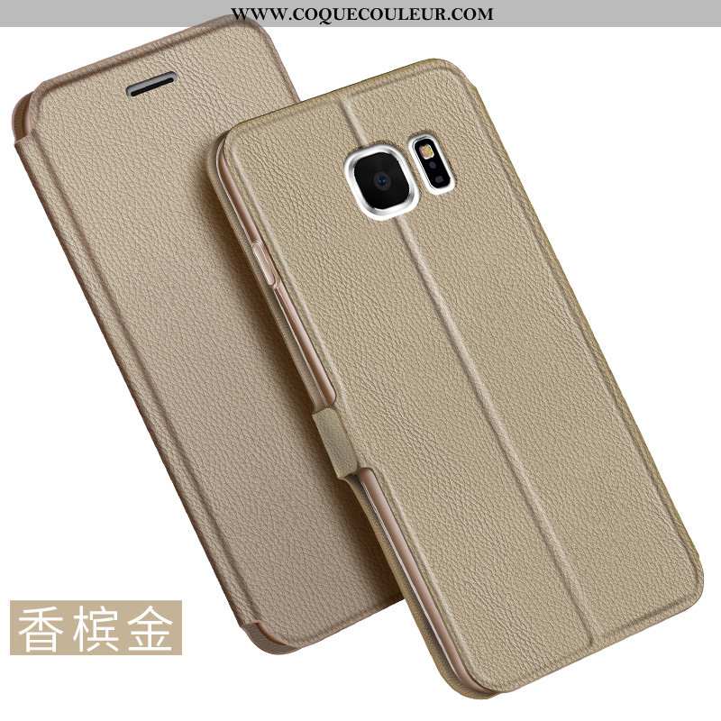 Étui Samsung Galaxy S6 Cuir Business Housse, Coque Samsung Galaxy S6 Bleu