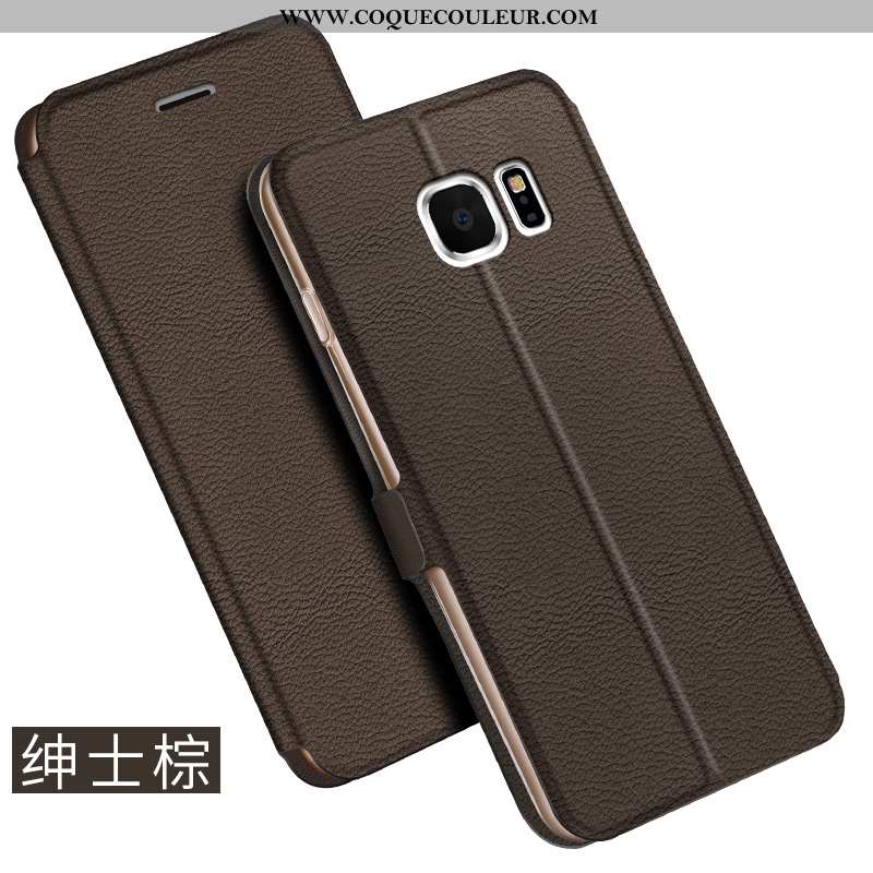 Étui Samsung Galaxy S6 Cuir Business Housse, Coque Samsung Galaxy S6 Bleu