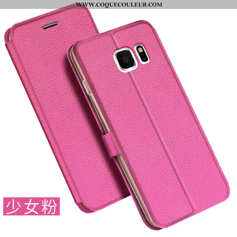 Étui Samsung Galaxy S6 Cuir Business Housse, Coque Samsung Galaxy S6 Bleu