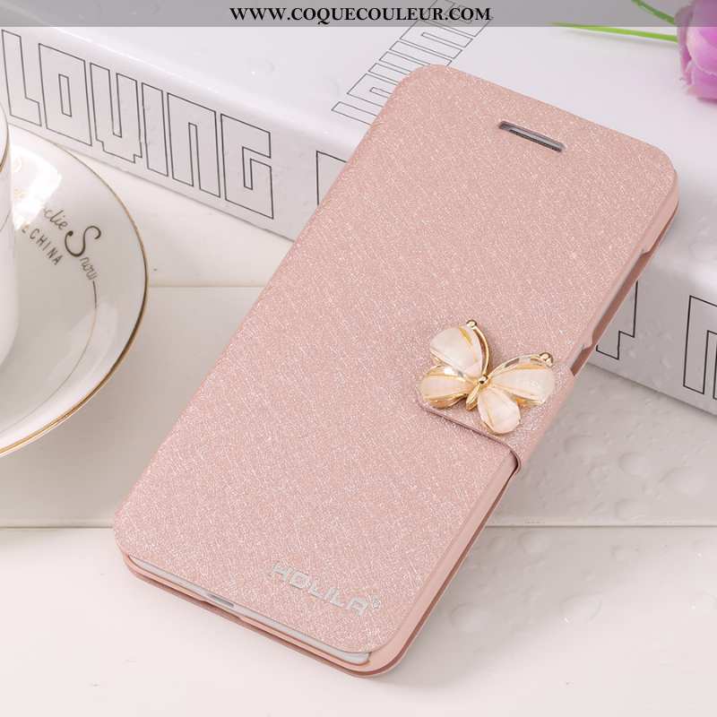 Étui Samsung Galaxy S6 Tendance Étoile Housse, Coque Samsung Galaxy S6 Cuir Téléphone Portable Rose