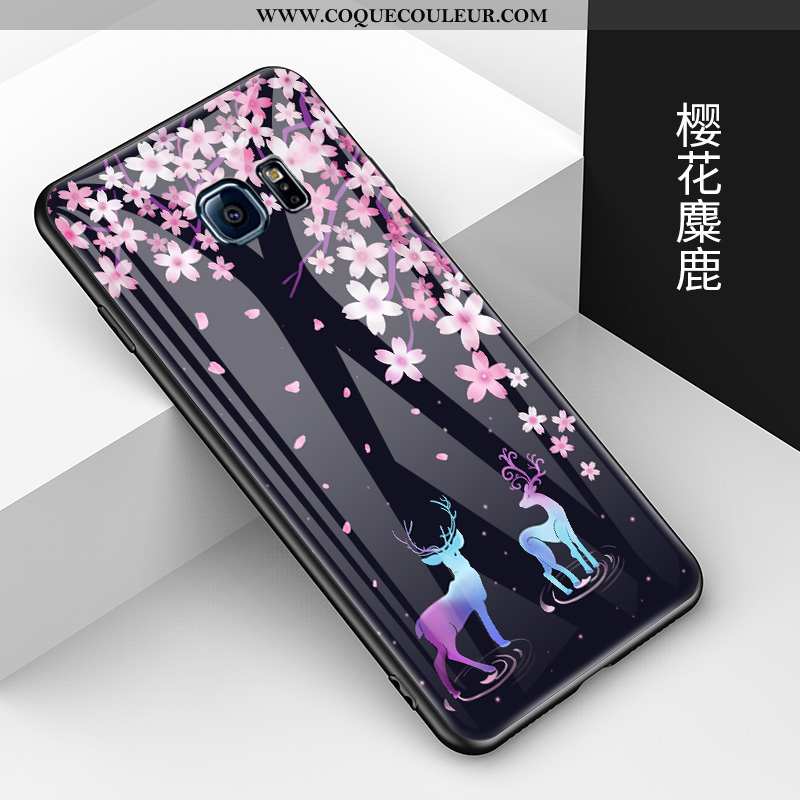 Coque Samsung Galaxy S6 Charmant Dessin Animé Net Rouge, Housse Samsung Galaxy S6 Tendance Étoile No