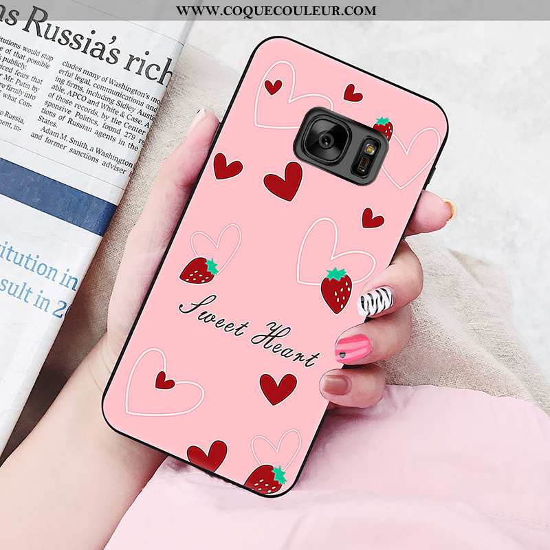 Housse Samsung Galaxy S6 Personnalité Peinture Amoureux, Étui Samsung Galaxy S6 Fluide Doux Coque Ro