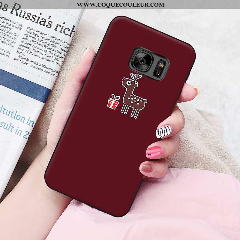 Housse Samsung Galaxy S6 Personnalité Peinture Amoureux, Étui Samsung Galaxy S6 Fluide Doux Coque Ro