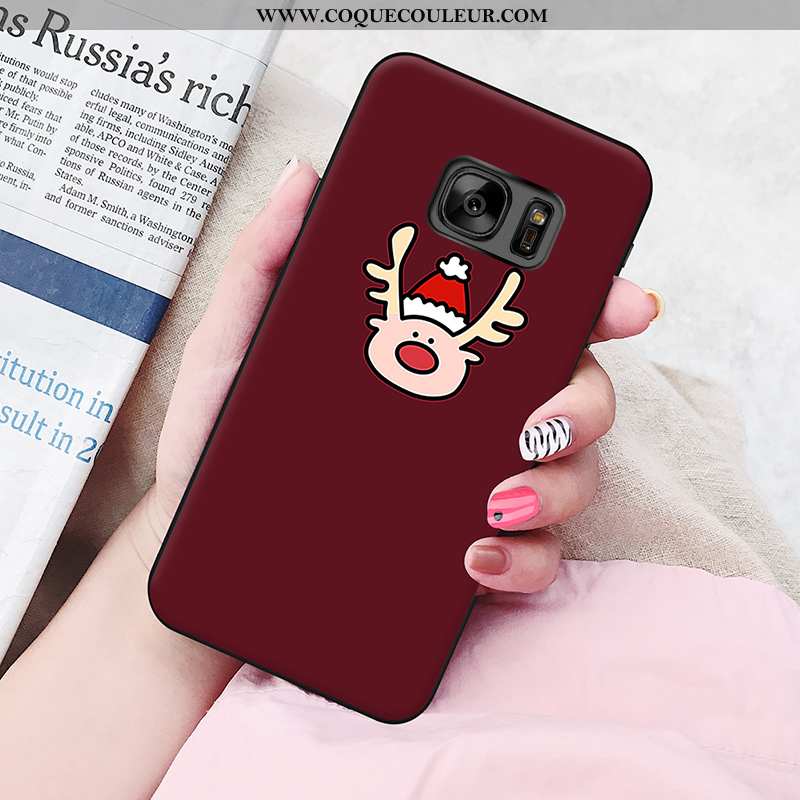 Housse Samsung Galaxy S6 Personnalité Peinture Amoureux, Étui Samsung Galaxy S6 Fluide Doux Coque Ro