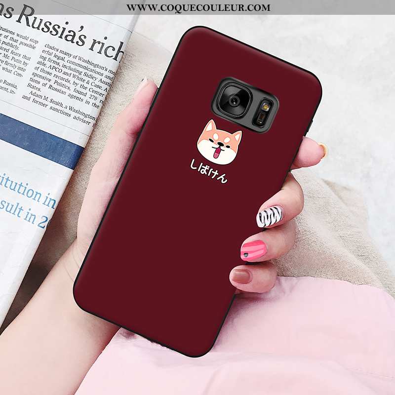 Housse Samsung Galaxy S6 Personnalité Peinture Amoureux, Étui Samsung Galaxy S6 Fluide Doux Coque Ro