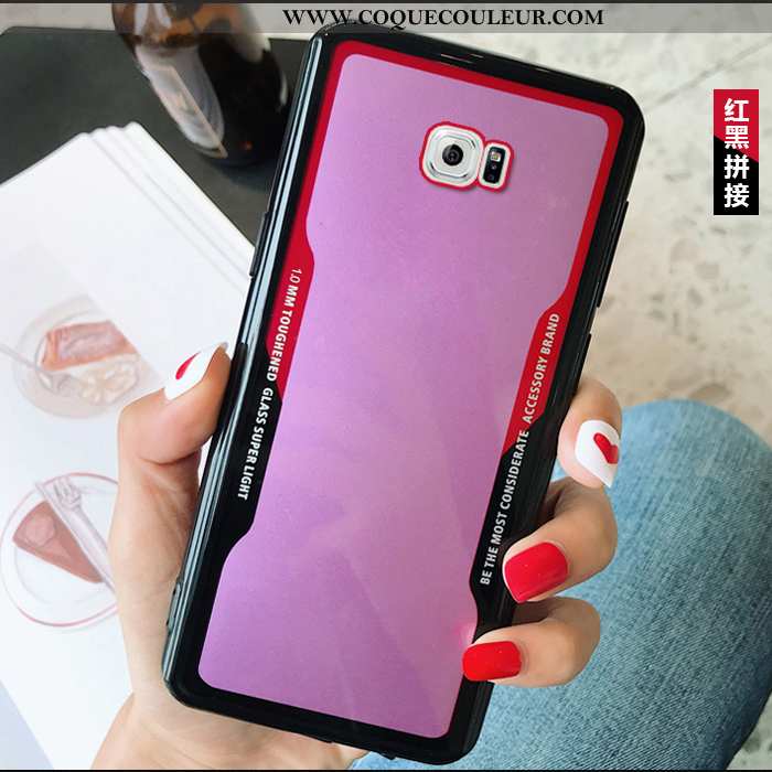 Coque Samsung Galaxy S6 Mode Téléphone Portable Rouge, Housse Samsung Galaxy S6 Silicone Simple Roug