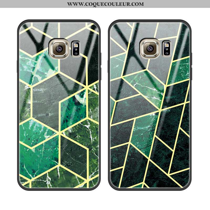 Étui Samsung Galaxy S6 Tendance Amoureux Coque, Coque Samsung Galaxy S6 Légère Mode Verte