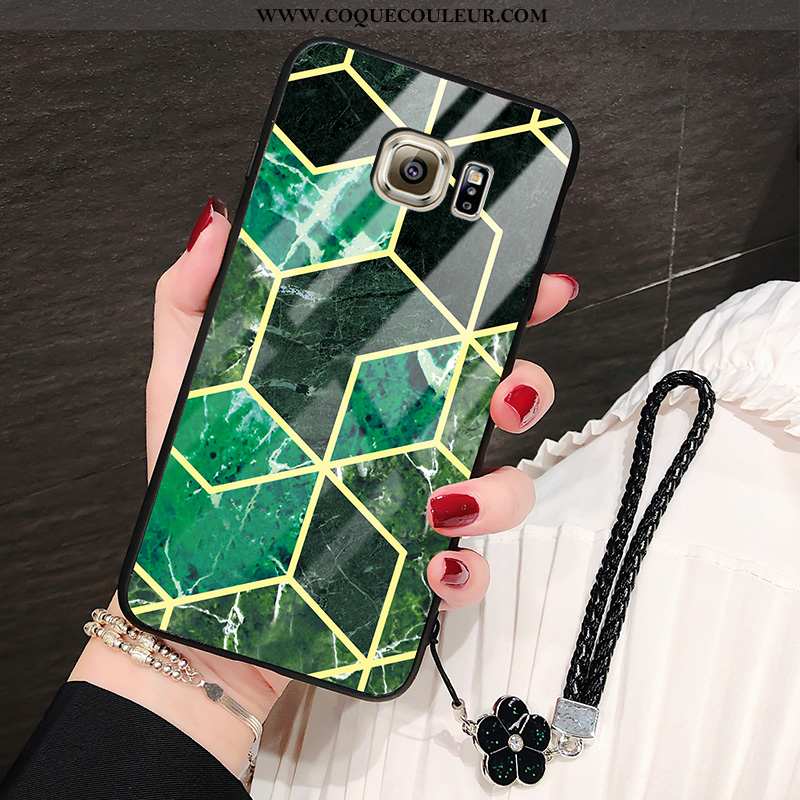 Étui Samsung Galaxy S6 Tendance Amoureux Coque, Coque Samsung Galaxy S6 Légère Mode Verte