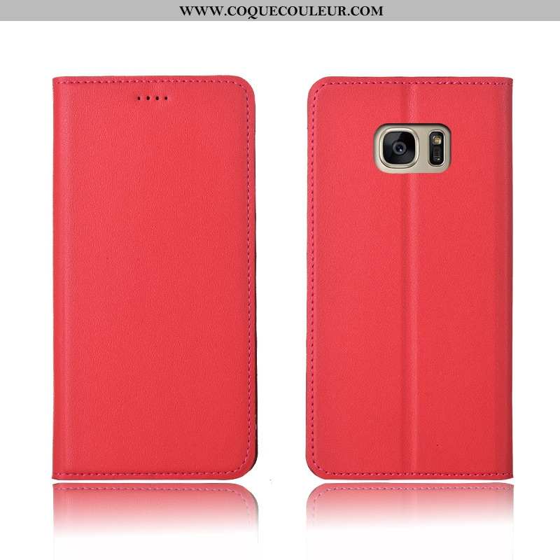 Étui Samsung Galaxy S7 Edge Cuir Téléphone Portable Nouveau, Coque Samsung Galaxy S7 Edge Fluide Dou