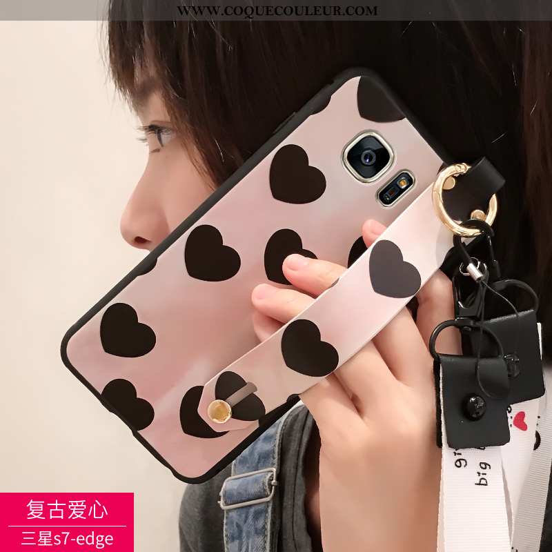 Coque Samsung Galaxy S7 Edge Ornements Suspendus Étui Amoureux, Housse Samsung Galaxy S7 Edge Person