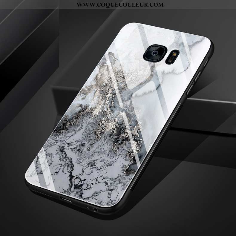 Housse Samsung Galaxy S7 Edge Créatif Coque Grand, Étui Samsung Galaxy S7 Edge Modèle Fleurie Mode B