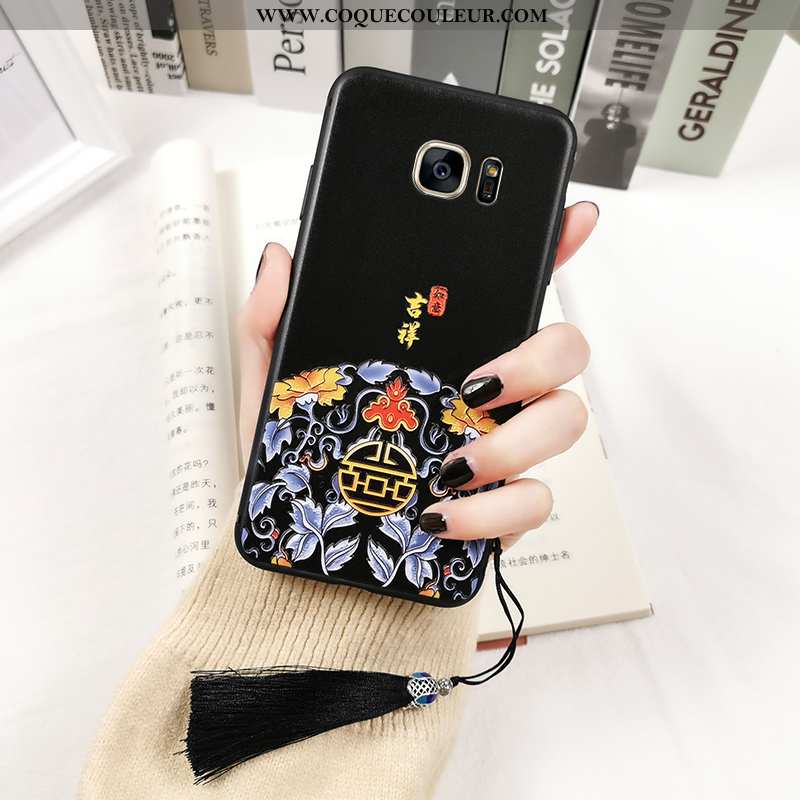 Coque Samsung Galaxy S7 Edge Créatif Style Chinois Personnalité, Housse Samsung Galaxy S7 Edge Gaufr