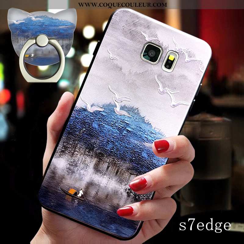 Housse Samsung Galaxy S7 Edge Ornements Suspendus Créatif Support, Étui Samsung Galaxy S7 Edge Perso
