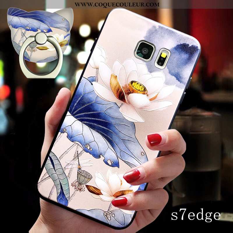 Housse Samsung Galaxy S7 Edge Ornements Suspendus Créatif Support, Étui Samsung Galaxy S7 Edge Perso
