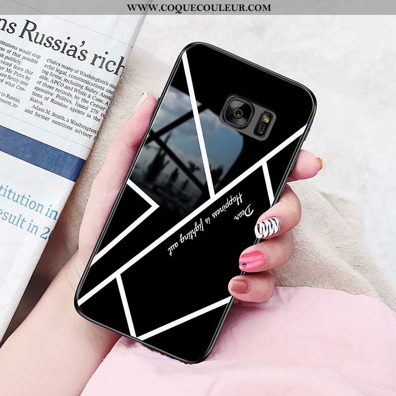 Coque Samsung Galaxy S7 Tendance Étui Étoile, Housse Samsung Galaxy S7 Fluide Doux Vent Blanche