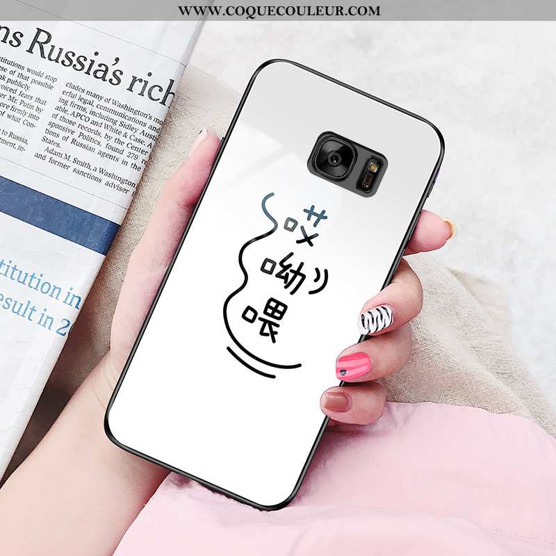 Coque Samsung Galaxy S7 Tendance Étui Étoile, Housse Samsung Galaxy S7 Fluide Doux Vent Blanche