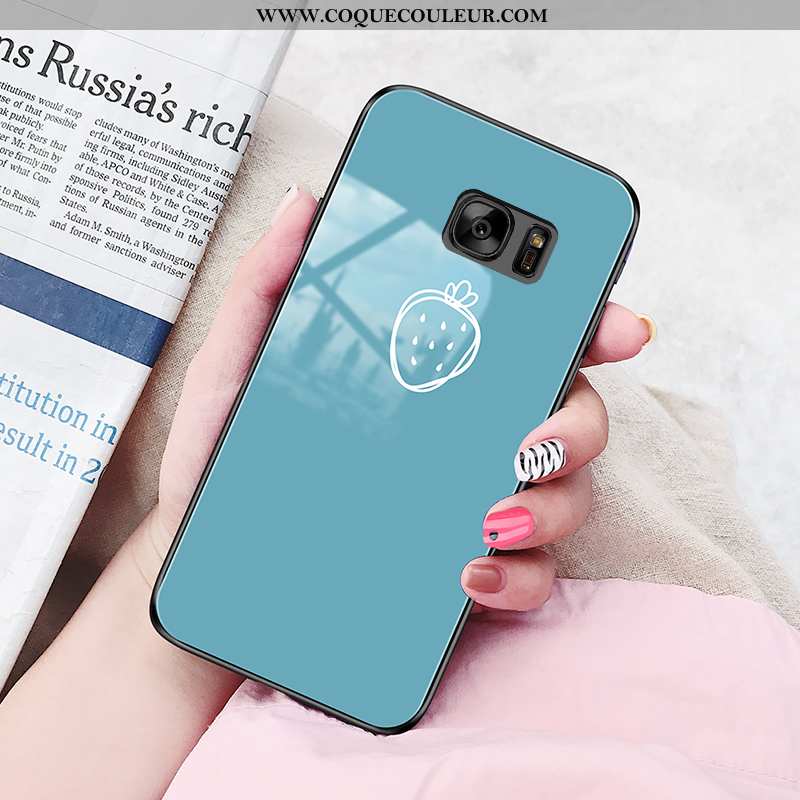 Coque Samsung Galaxy S7 Tendance Étui Étoile, Housse Samsung Galaxy S7 Fluide Doux Vent Blanche