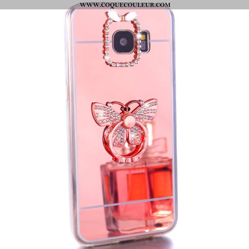 Coque Samsung Galaxy S7 Protection Téléphone Portable Rose, Housse Samsung Galaxy S7 Fluide Doux Ros