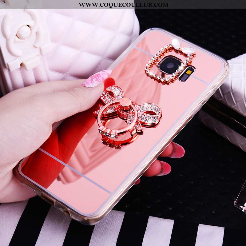 Coque Samsung Galaxy S7 Protection Téléphone Portable Rose, Housse Samsung Galaxy S7 Fluide Doux Ros