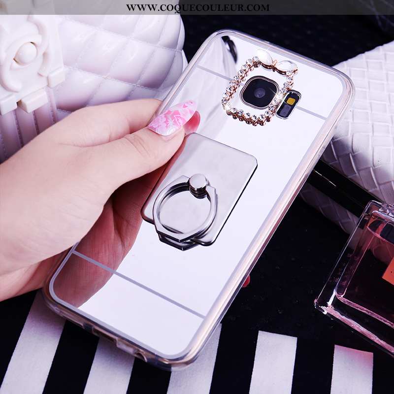 Coque Samsung Galaxy S7 Protection Téléphone Portable Rose, Housse Samsung Galaxy S7 Fluide Doux Ros