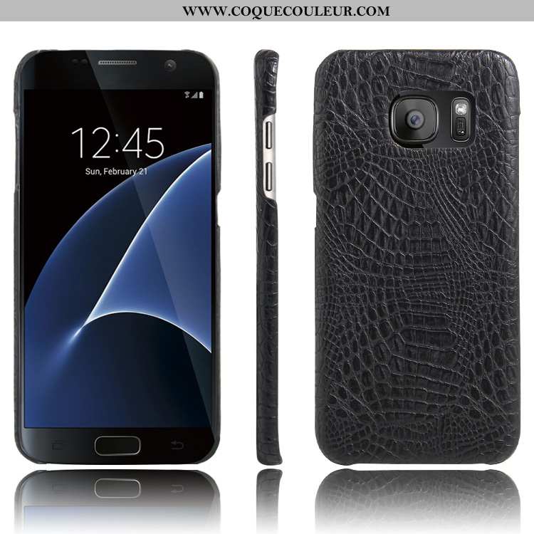 Étui Samsung Galaxy S7 Protection Incassable Étoile, Coque Samsung Galaxy S7 Noir Téléphone Portable