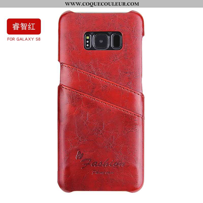 Étui Samsung Galaxy S8 Personnalité Tendance Cuir, Coque Samsung Galaxy S8 Ultra Couvercle Arrière B