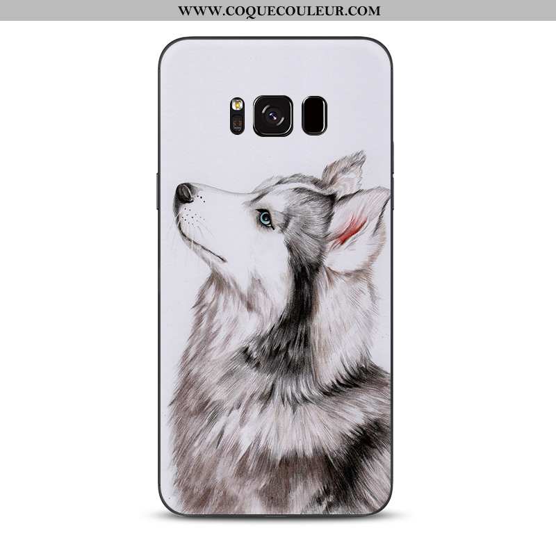 Housse Samsung Galaxy S8 Charmant Animal Étoile, Étui Samsung Galaxy S8 Tendance Chiens Gris