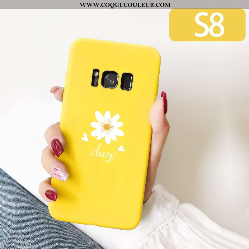 Housse Samsung Galaxy S8 Personnalité Étoile Incassable, Étui Samsung Galaxy S8 Créatif Légère Jaune