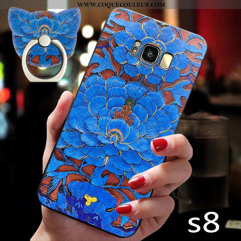 Étui Samsung Galaxy S8 Créatif Luxe Tout Compris, Coque Samsung Galaxy S8 Ultra Nouveau Bleu