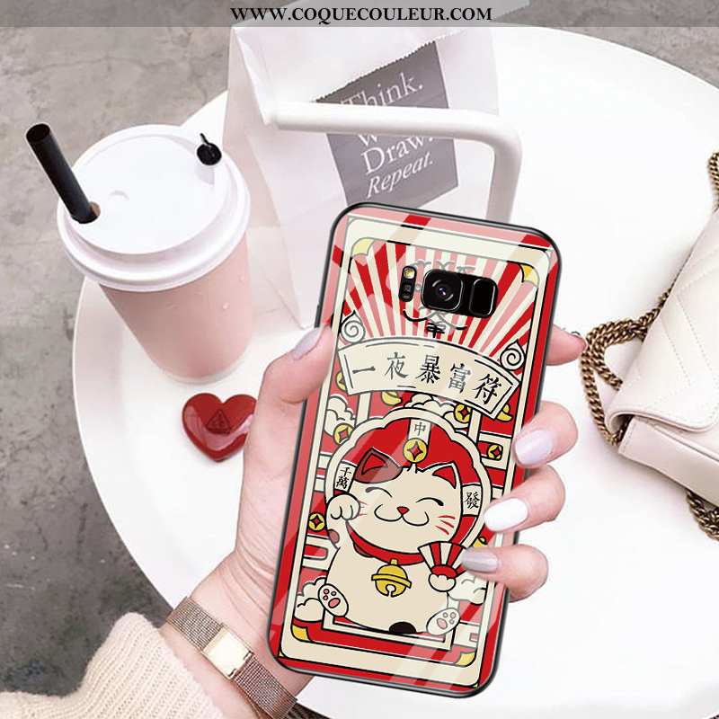 Coque Samsung Galaxy S8 Dessin Animé Vent Tout Compris, Housse Samsung Galaxy S8 Tendance Rose