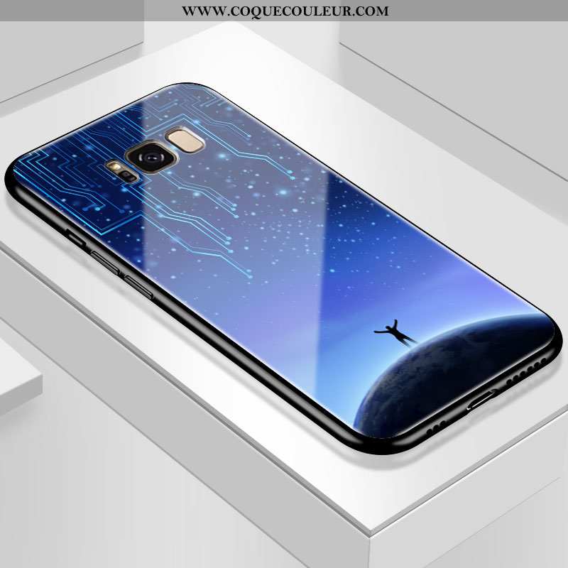 Coque Samsung Galaxy S8 Personnalité Téléphone Portable Verre, Housse Samsung Galaxy S8 Créatif Étoi