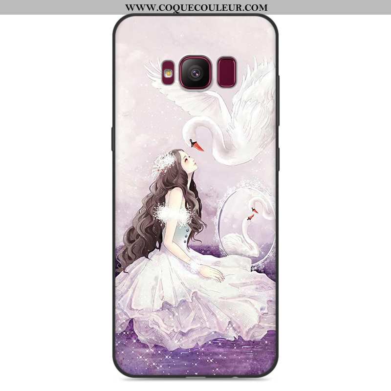 Housse Samsung Galaxy S8 Tendance Gris Luxe, Étui Samsung Galaxy S8 Fluide Doux