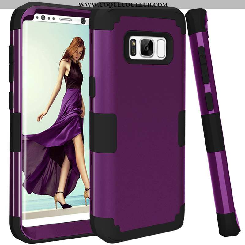 Coque Samsung Galaxy S8 Protection Téléphone Portable, Housse Samsung Galaxy S8 Étui Étoile Violet