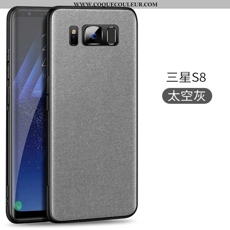 Coque Samsung Galaxy S8 Légère Étui À Bord, Housse Samsung Galaxy S8 Modèle Fleurie Pu Noir