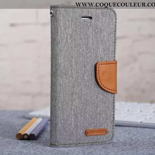 Coque Samsung Galaxy S8 Cuir Étui, Housse Samsung Galaxy S8 Protection Téléphone Portable Gris