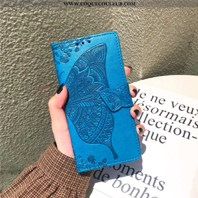 Coque Samsung Galaxy S8 Cuir Étoile, Housse Samsung Galaxy S8 Protection Bleu