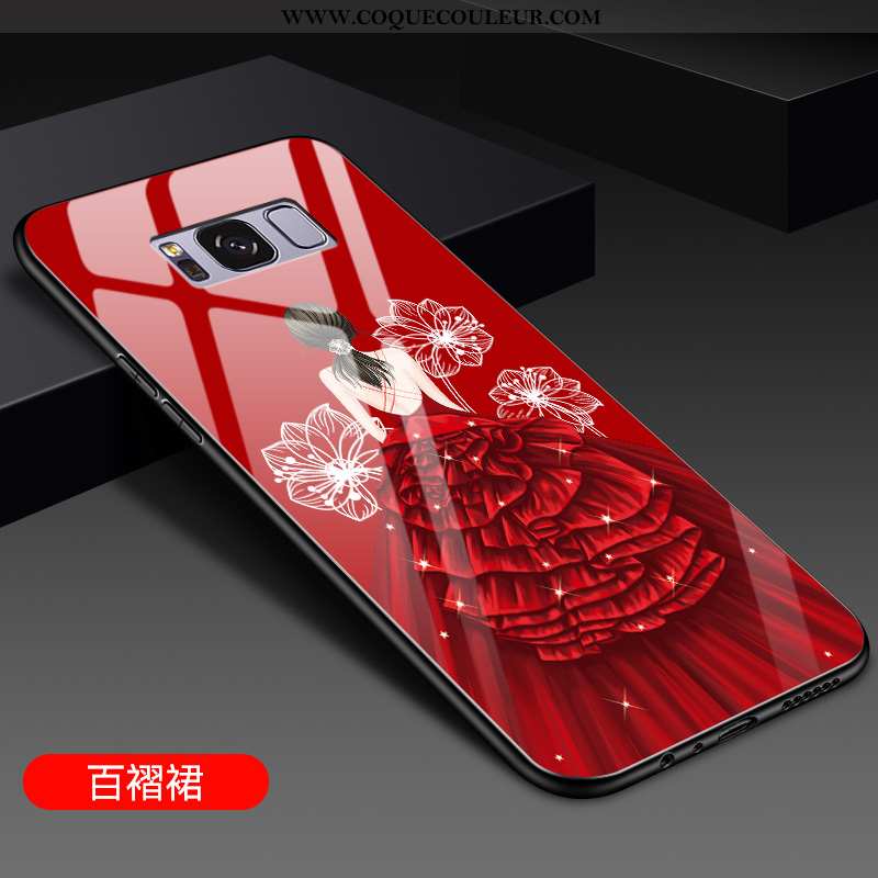 Housse Samsung Galaxy S8 Charmant Coque Étui, Étui Samsung Galaxy S8 Silicone Créatif Rouge