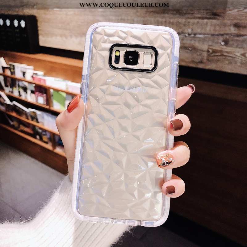 Coque Samsung Galaxy S8 Fluide Doux Blanc Simple, Housse Samsung Galaxy S8 Silicone Téléphone Portab