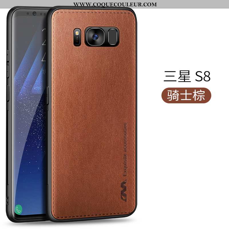 Coque Samsung Galaxy S8 Protection Étoile Qualité, Housse Samsung Galaxy S8 Ultra Tout Compris Marro