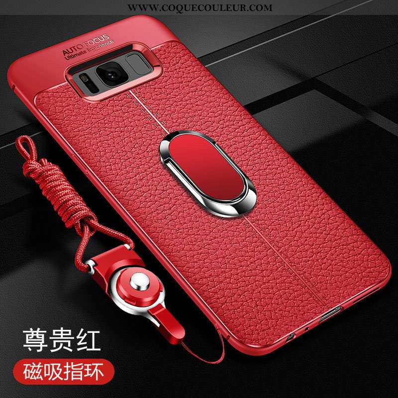 Housse Samsung Galaxy S8 Légère Étui Fluide Doux, Samsung Galaxy S8 Cuir Ultra Rouge