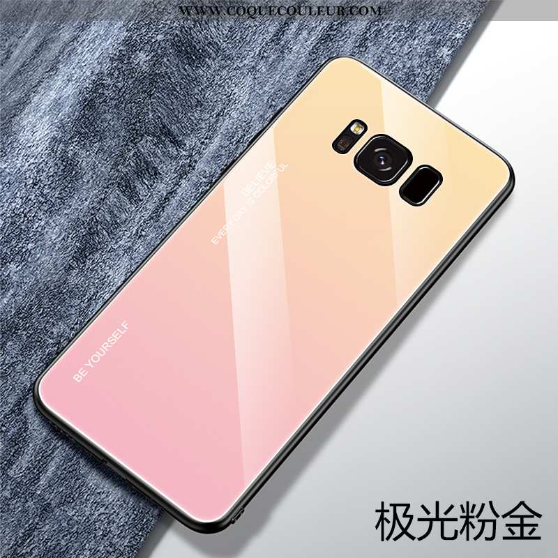 Housse Samsung Galaxy S8+ Personnalité Légère Verre, Étui Samsung Galaxy S8+ Créatif Incassable Bleu