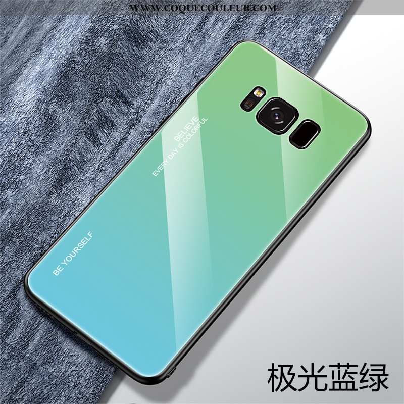 Housse Samsung Galaxy S8+ Personnalité Légère Verre, Étui Samsung Galaxy S8+ Créatif Incassable Bleu