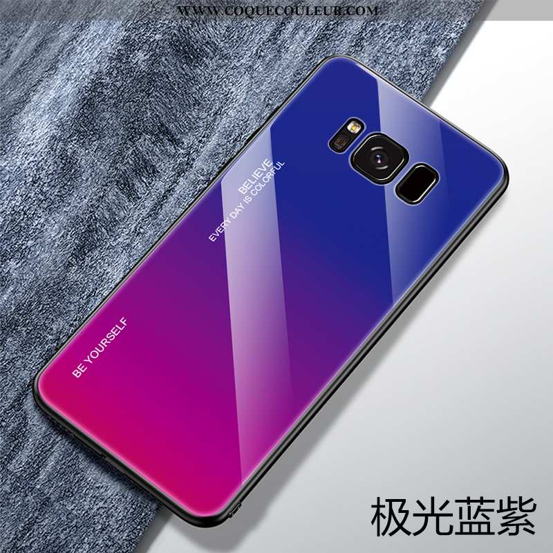 Housse Samsung Galaxy S8+ Personnalité Légère Verre, Étui Samsung Galaxy S8+ Créatif Incassable Bleu